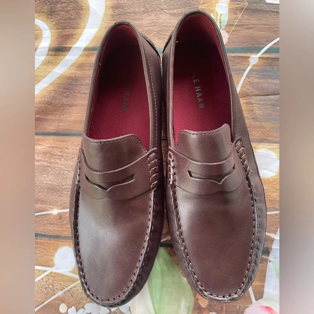 Cole Haan Brown Leather Penny Loafers